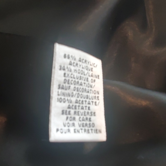 Talbots black wool textured knit blazer jacket 4P - Picture 4 of 4